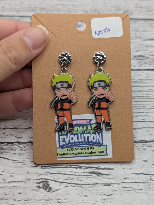 Naruto, Silver Circle Stud Earrings