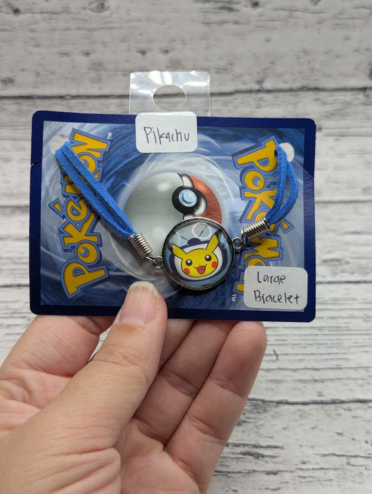 Pikachu TV, Bezel, Large Bracelet or Anklet - Adjustable, Blue