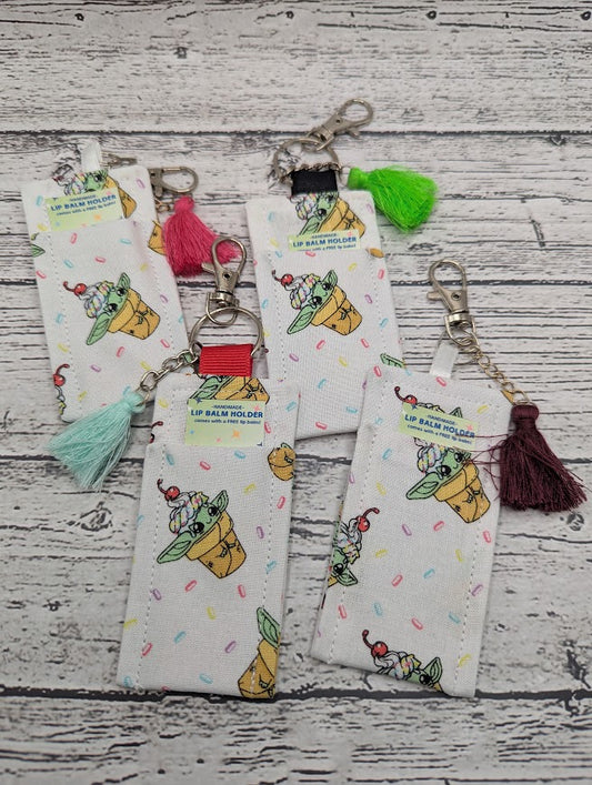 Ice Cream Baby Yoda Chapstick/Lip Balm Holder