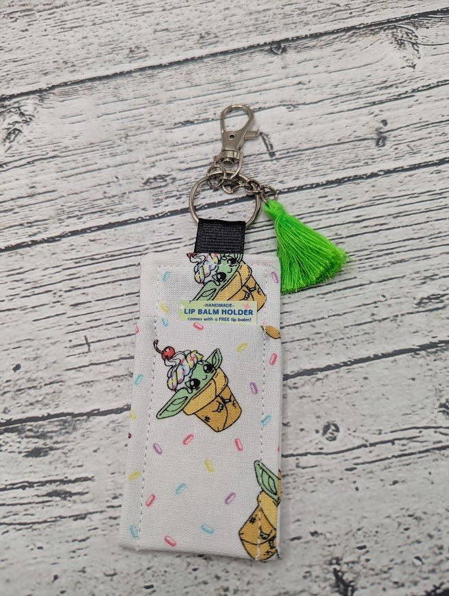 Ice Cream Baby Yoda Chapstick/Lip Balm Holder