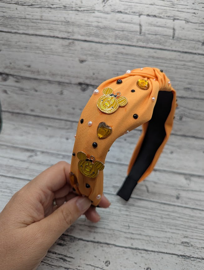 Orange Mickey Pumpkin Headband