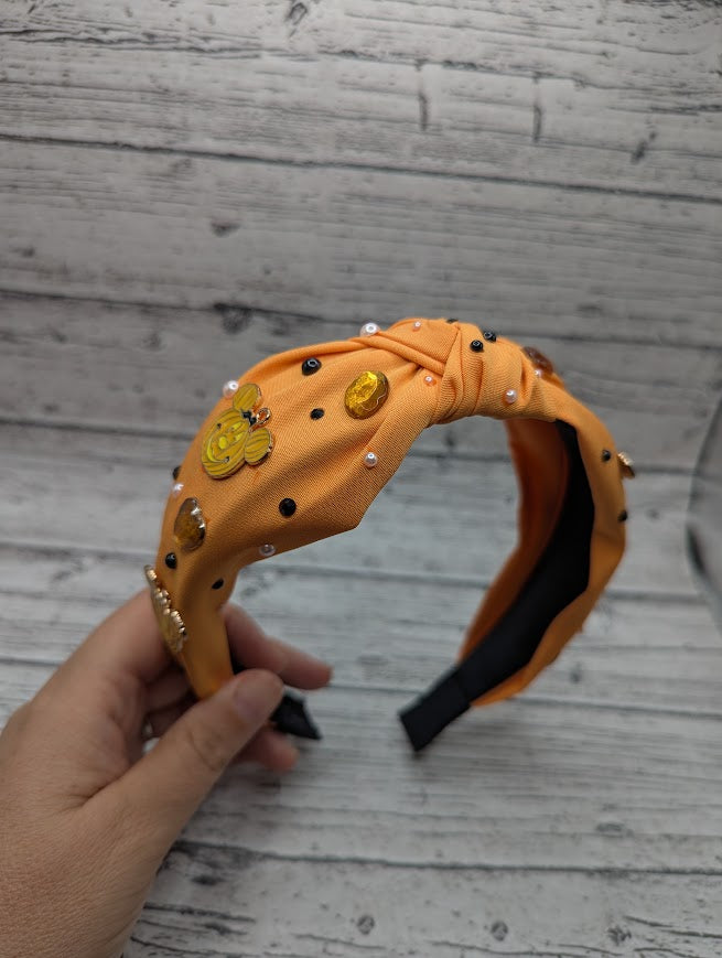 Orange Mickey Pumpkin Headband
