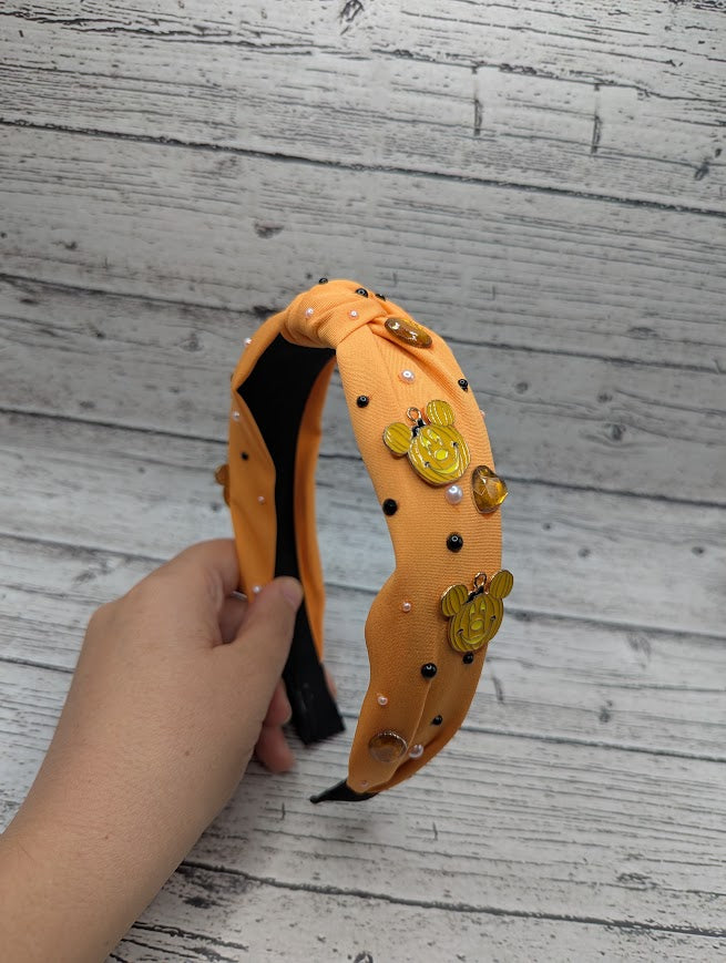 Orange Mickey Pumpkin Headband