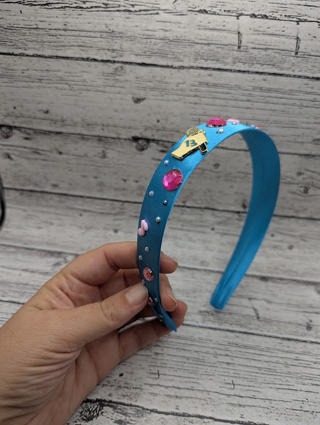 Blue and Pink Tay 13 Headband