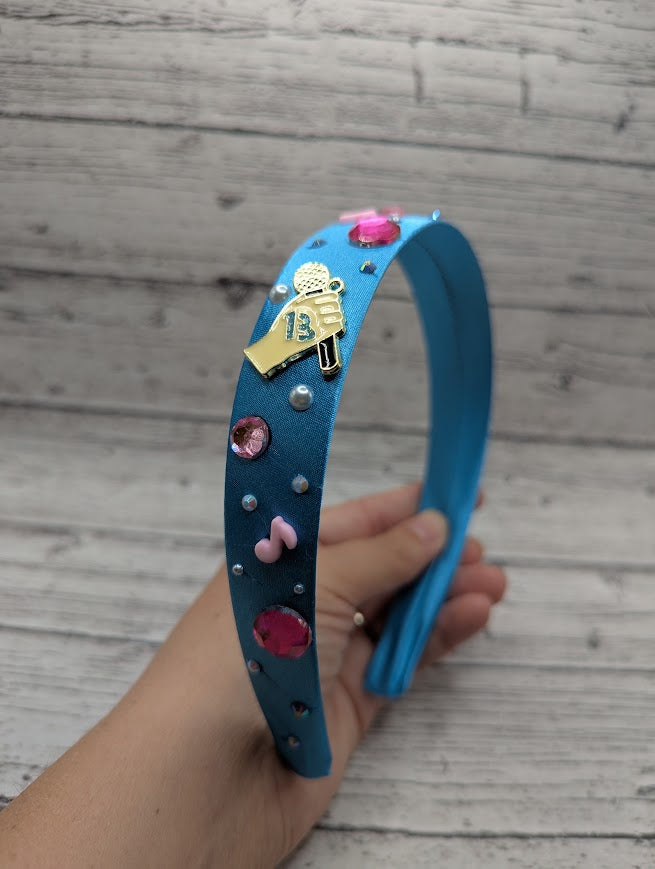 Blue and Pink Tay 13 Headband
