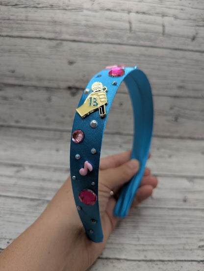 Blue and Pink Tay 13 Headband