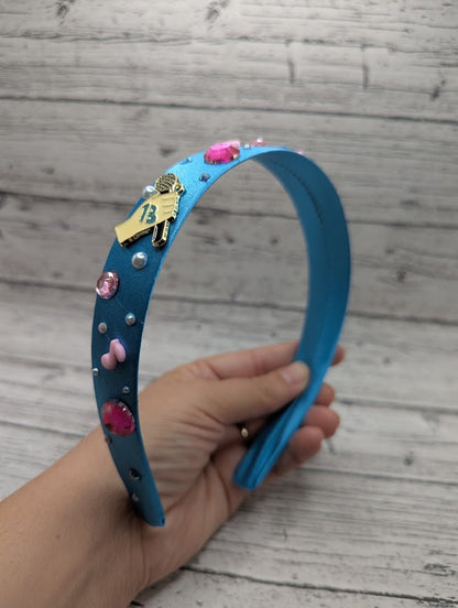 Blue and Pink Tay 13 Headband