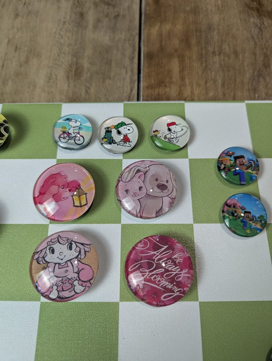 Nostalgic Retro Handmade Glass Magnet