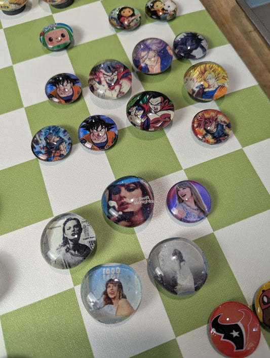 Trading Card Handmade Glass Magnet