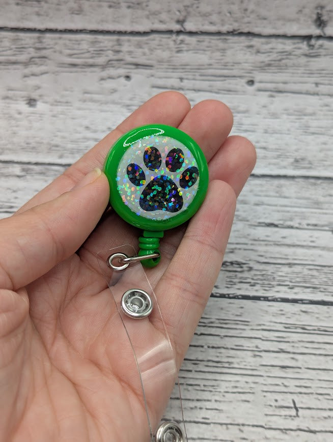 Paw Print Badge Reel