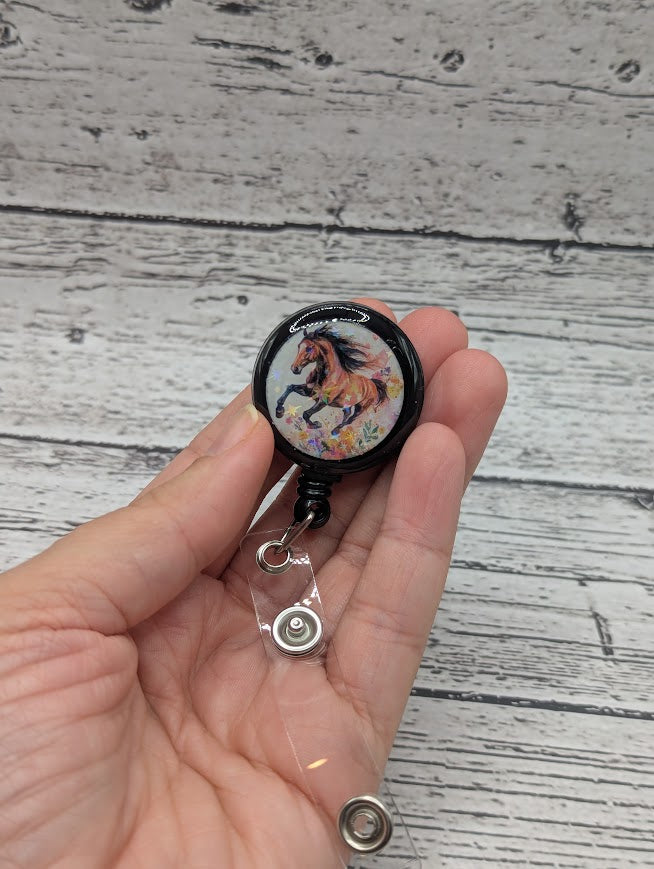 Horse Badge Reel