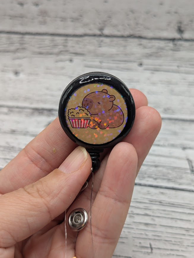 Capybarra Popcorn Badge Reel