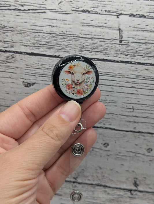 Sheep Badge Reel