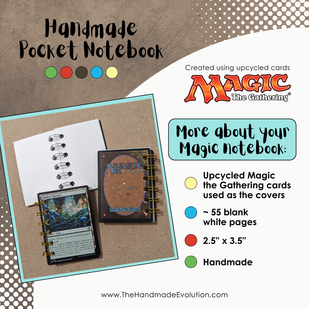 Magic the Gathering Card Notebooks Party Favor Bundle Pack