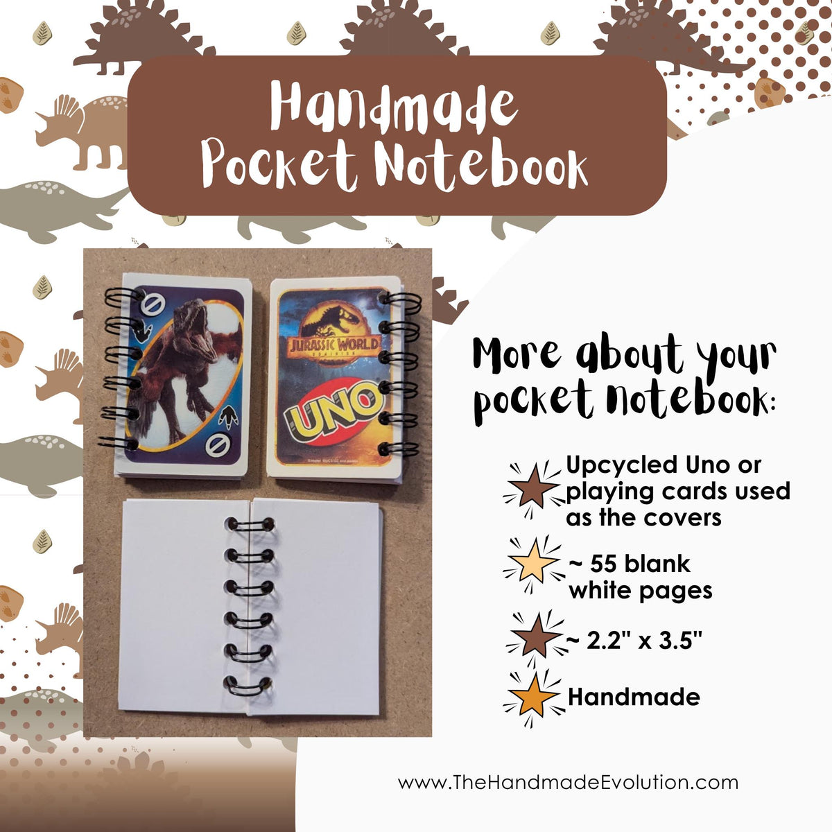 Jurassic World Dinosaur Pocket Notebook