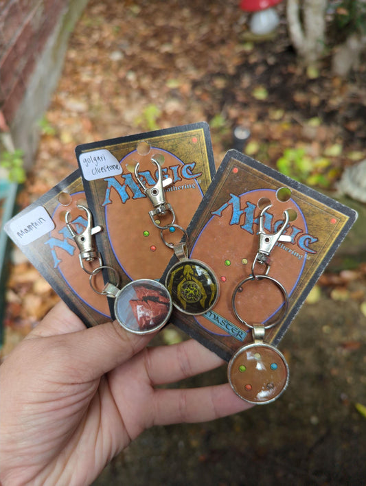 Upcycled Magic the Gathering (MTG) Card Keychain