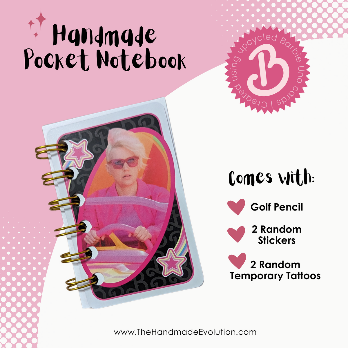 Barbie & friends pocket notebooks. party favor bundle pack. Comes with pencil, stickers, temporary tattoos. 