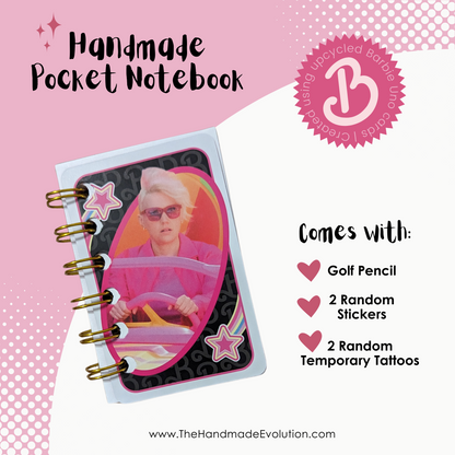 Barbie & friends pocket notebooks. party favor bundle pack. Comes with pencil, stickers, temporary tattoos. 